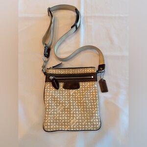 Coach Penelope Op Art C Coated Swingback Crossbody Bag Pink Interior